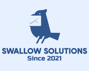 Swallow - Mail Finch Bird logo design