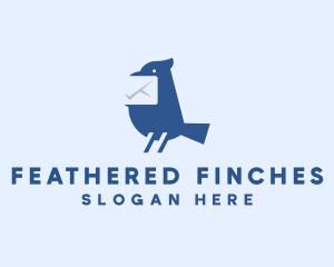 Mail Finch Bird logo design