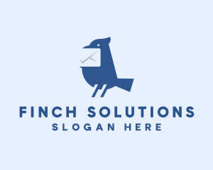 Mail Finch Bird logo design