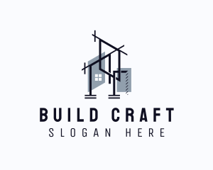 Construction Building Scaffolding logo design