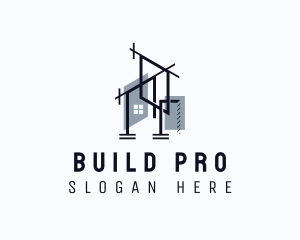 Construction Building Scaffolding logo design