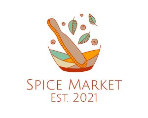 Multicolor Organic Spices logo design