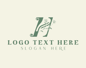 Floral Spa Nature Letter H Logo