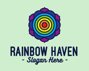 Rainbow Lotus Target logo design