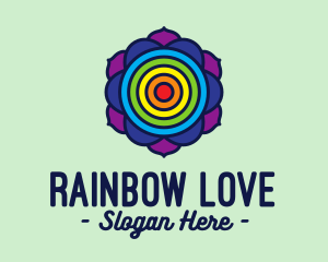 Rainbow Lotus Target logo design