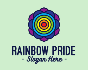 Rainbow Lotus Target logo design