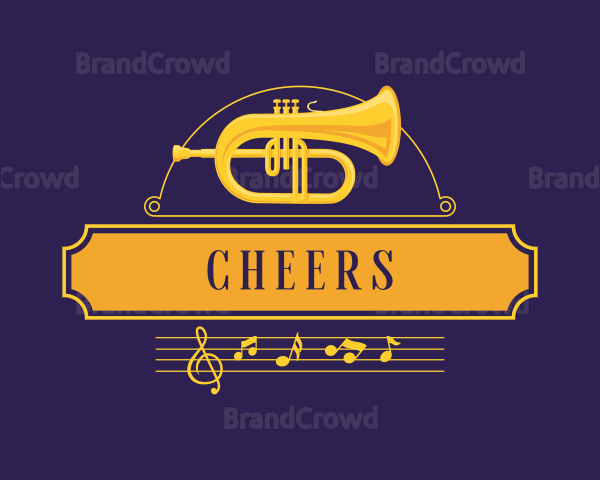 Trumpet Musical Instrument Logo