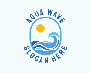 Seaside Wave Beach Resort logo design