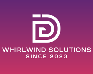 Whirl - Digital Letter D Whirl logo design