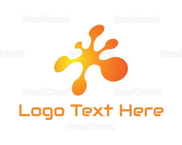 Tech Orange Splatter Logo