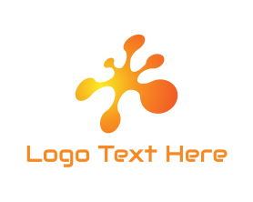 Vitality - Tech Orange Splatter logo design