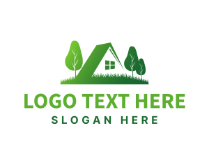 Yard - Green House Lawn logo design