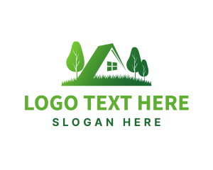 Nature Conservation - Green House Lawn logo design