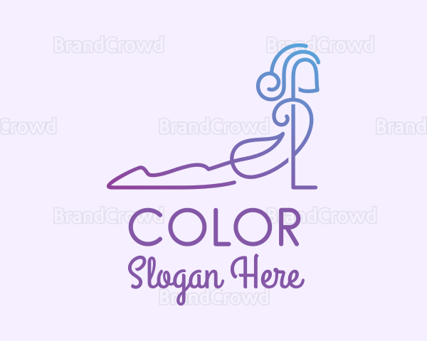 Yoga Pose Upward Dog Logo