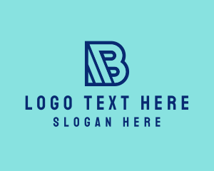 Technology Business Letter B logo design