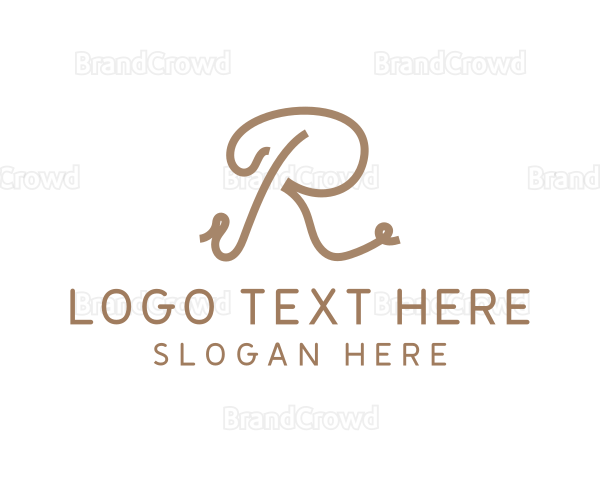 String Fashion Letter R Logo