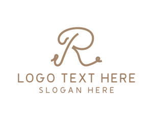 Fashion - String Fashion Letter R logo design