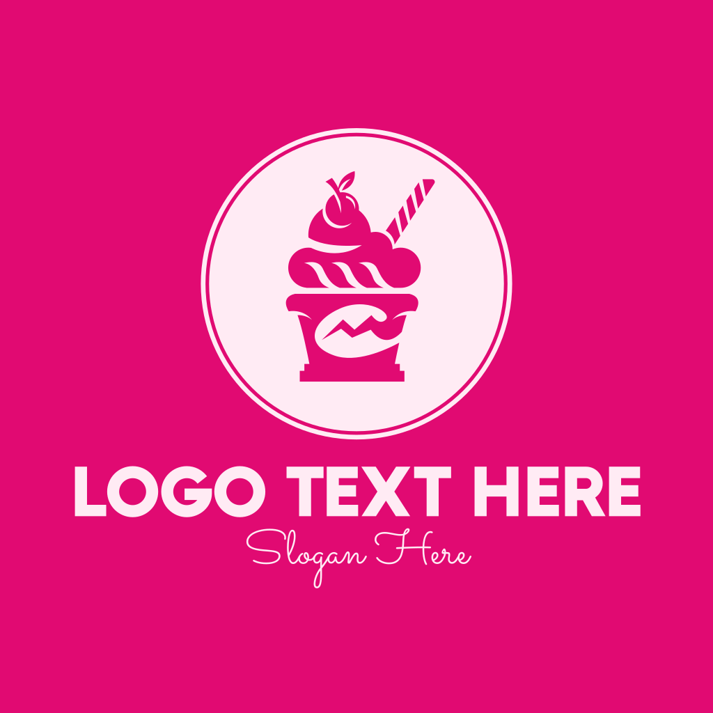 Pink Ice Cream Shop Logo | BrandCrowd Logo Maker