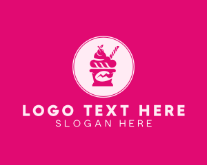 Gelato - Ice Cream Sundae logo design