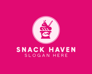 Ice Cream Sundae logo design