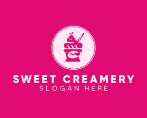 Ice Cream Sundae logo design