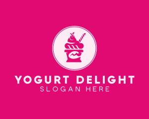 Yogurt - Ice Cream Sundae logo design