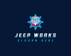 Jeep - Jeepney Garage Sun logo design