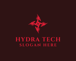 Hydra - Fantasy Hydra Dragon logo design