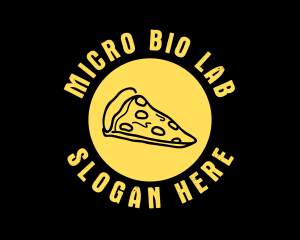 Yellow Cheese Pizza Slice logo design