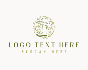 Hat - Garden Boots Landscaping logo design