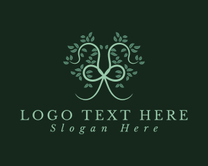 Ribbon - Green Tree Knot logo design