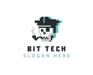 Digital Pixel Pirate logo design