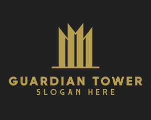 Gold Building Skyscraper logo design