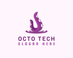 Tentacle Octopus Squid logo design