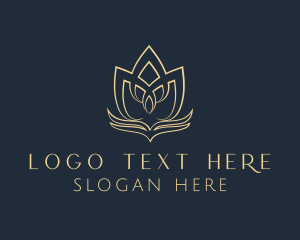 Spa - Elegant Floral Lotus logo design