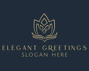 Elegant Floral Lotus  logo design