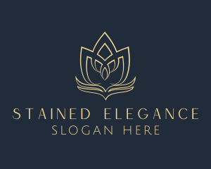 Elegant Floral Lotus  logo design