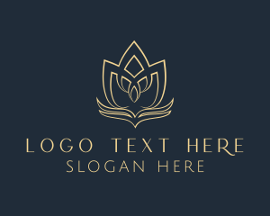 Esthetician - Elegant Floral Lotus logo design