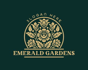 Stylish Flower Garden logo design