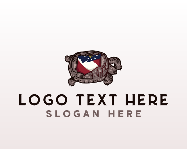 Map - Georgia Animal Tortoise logo design