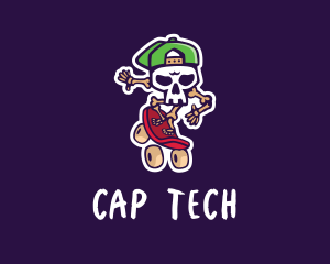 Cap - Skeleton Cap Skateboard logo design