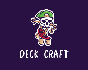 Deck - Skeleton Cap Skateboard logo design