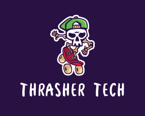 Thrasher - Skeleton Cap Skateboard logo design