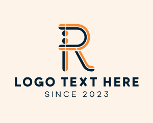 Lettermark - Tailoring Buttons Letter R logo design