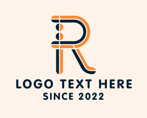 Zip - Tailoring Buttons Letter R logo design