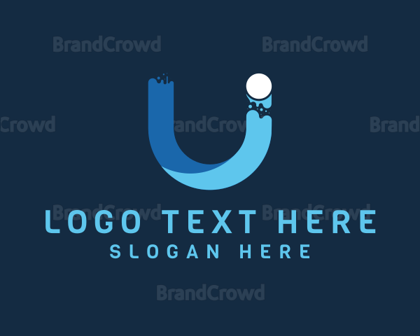 Creative Media Dot Letter U Logo