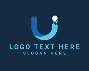 Multimedia - Creative Media Dot Letter U logo design