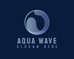 Simple Water Wave Sphere logo design