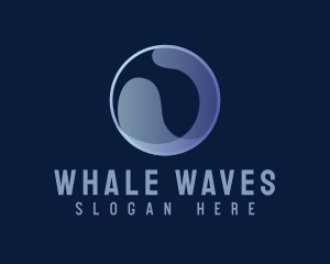 Simple Water Wave Sphere logo design