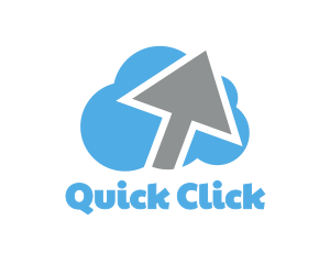 Click - Cloud Arrow Cursor logo design